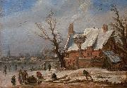 Esaias Van de Velde, Winter landscape.